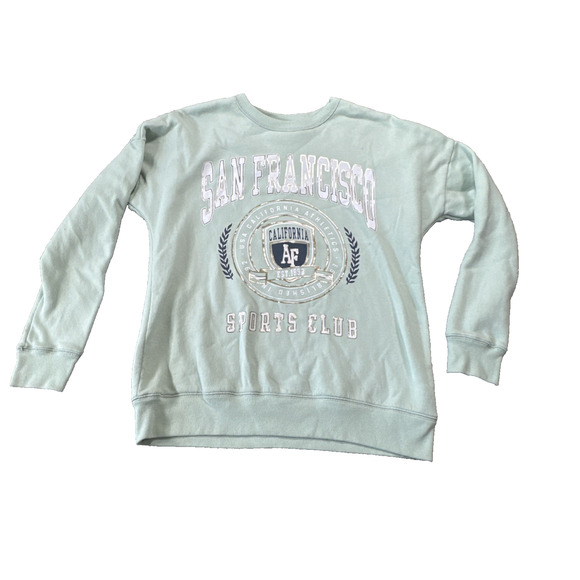 Mint San Francisco Sports Club Sweatshirt Abercrombie & Fitch Size youth 15/16 - Picture 1 of 11